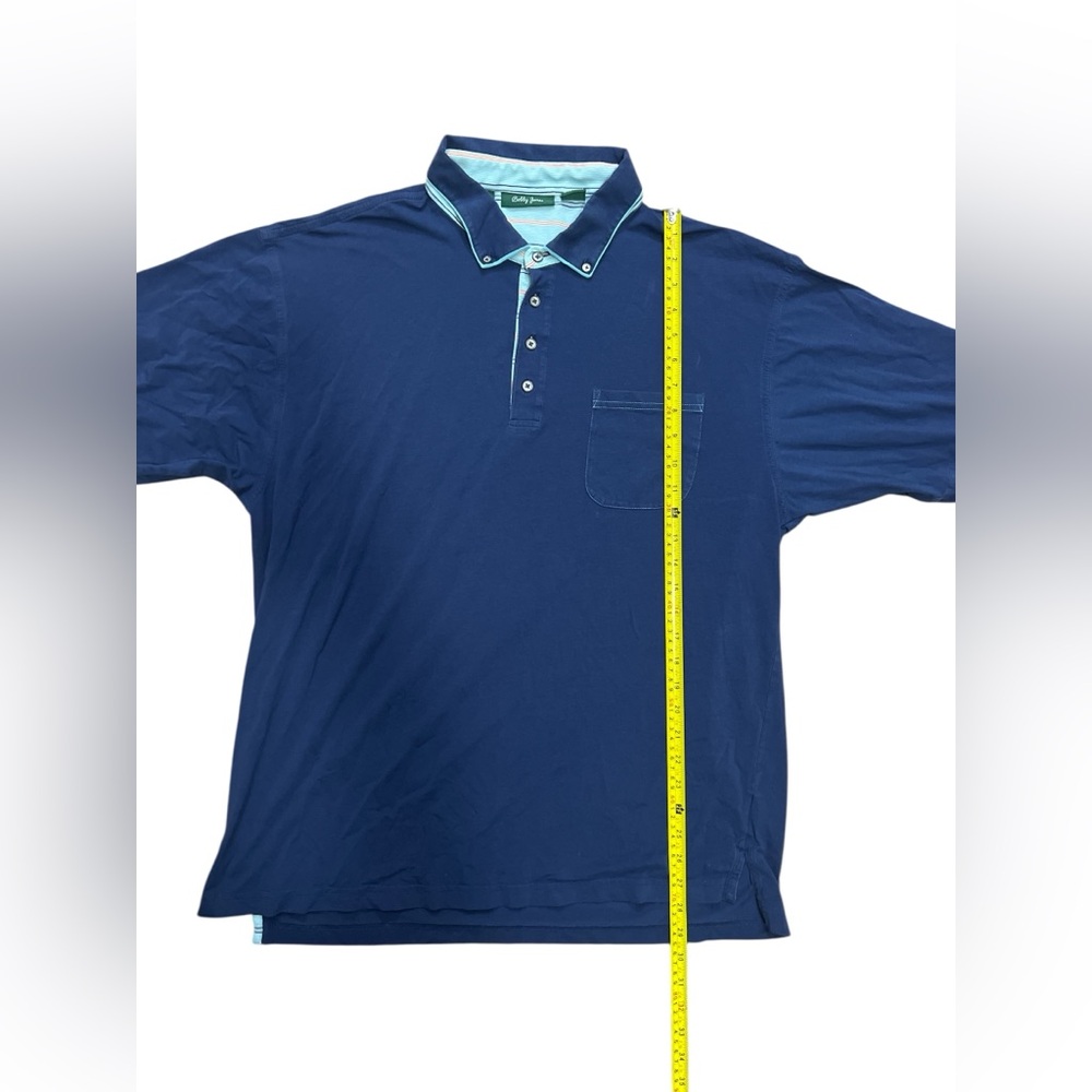 LN Bobby Jones polo Shirt Mens XL Navy Blue Golf Pima Cotton Short Sleeve - Picture 3 of 9